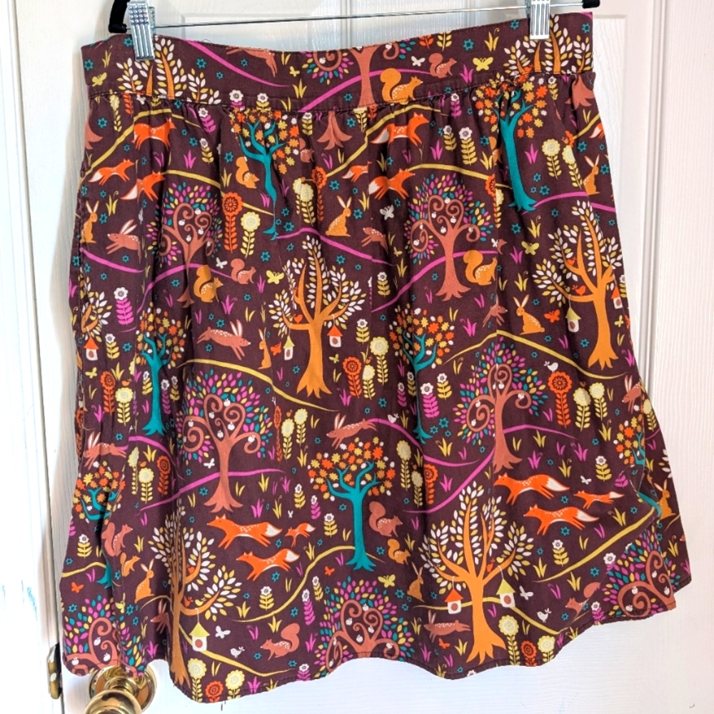 Woodland creatures skirt